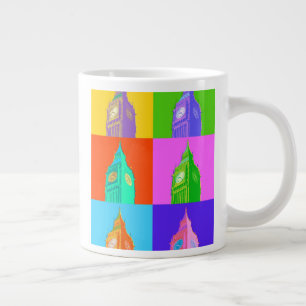 Pop Art Neon Big Ben Jumbo Mugg