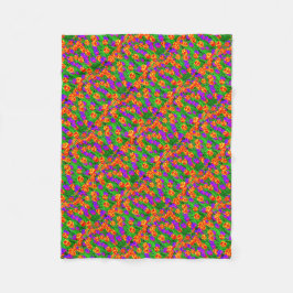 Pop Art Neon Tulips Fleecefilt