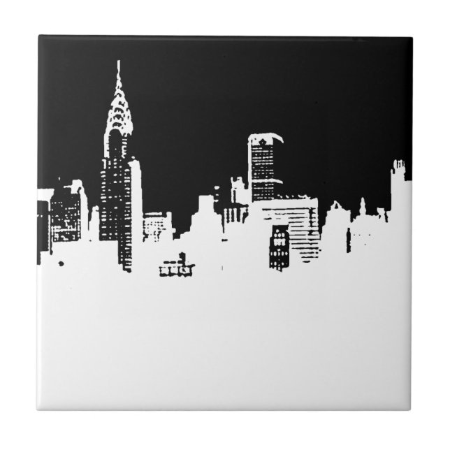 Pop Art New York City Ceramic Tile Kakelplatta (Framsidan)