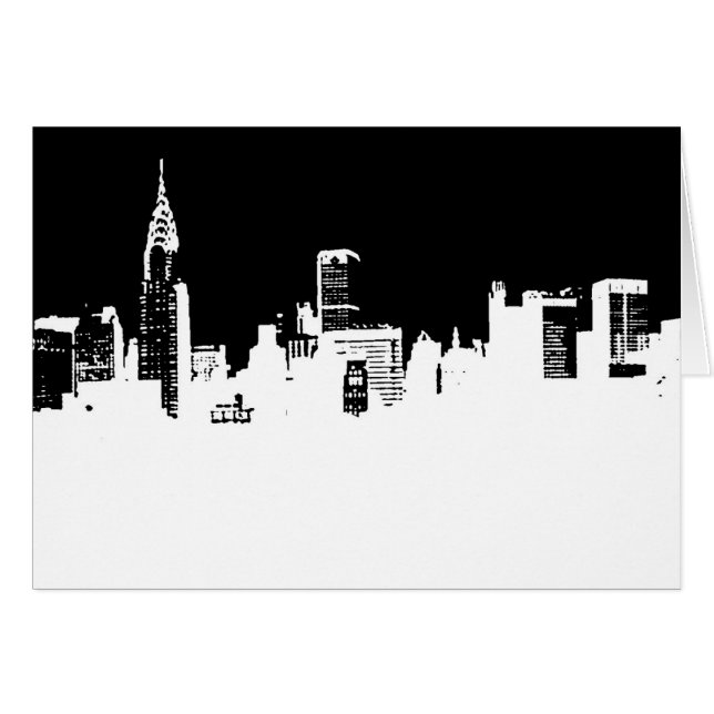 Pop Art New York City Greeting Card Hälsningskort (Framsidan Horizontal)