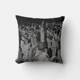 Pop Art New York City Manhattan Frihetsgudinnan Kudde