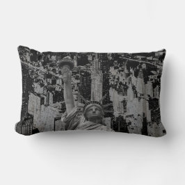 Pop Art New York City Manhattan Frihetsgudinnan Lumbarkudde