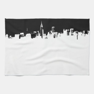 Pop Art New York City Panorama Kitchen Towel Kökshandduk