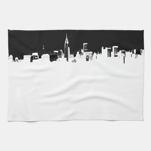 Pop Art New York City Panorama Kitchen Towel Kökshandduk (Horisontell)