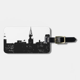 Pop Art New York Silhouette Bagagebricka