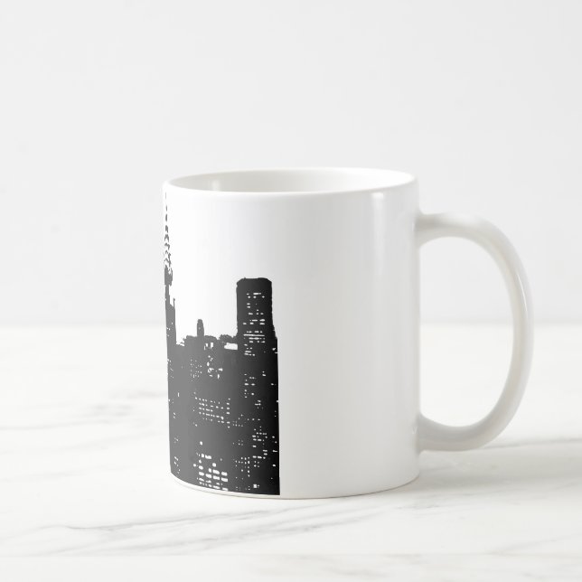 Pop Art New York Silhouette Kaffemugg (Höger)