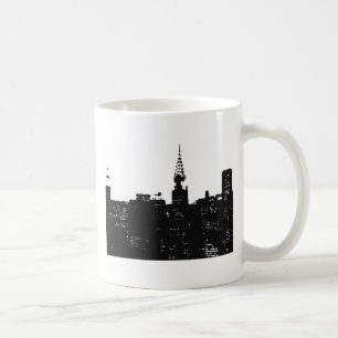 Pop Art New York Silhouette Kaffemugg