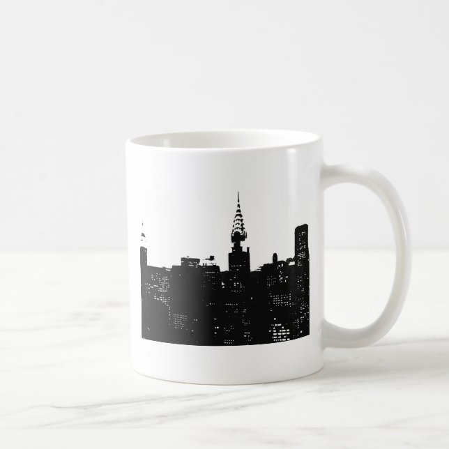 Pop Art New York Silhouette Kaffemugg (Höger)
