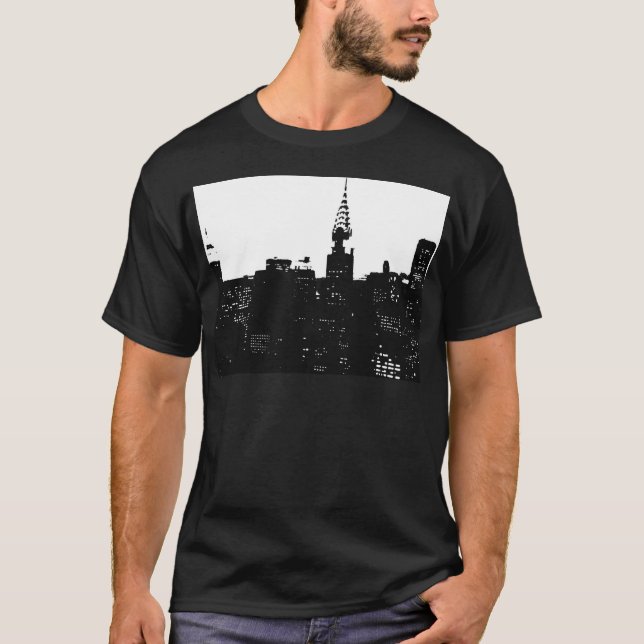 Pop Art New York Silhouette T Shirt (Framsida)