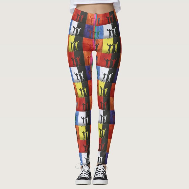 Pop art no.1 by Yeshaya Dank - unity & harmony Leggings (Framsida)