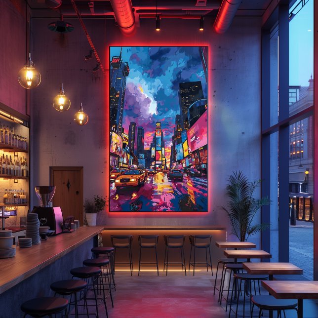 Pop Art: Noche en Times Square Fototryck (Skapare uppladdad)