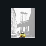 Pop Art Nyc Gult Taxi New York City Brooklyn Canvastryck<br><div class="desc">Pop Art Nyc Gult Taxi New York City Brooklyn Bridge Canvas Art Print.</div>