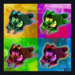 Pop Art of Leksak Hund Poster<br><div class="desc">Pop Art of Leksak Hund. Färgstark och vibrerande stil"</div>