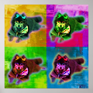 Pop Art of Leksak Hund Poster