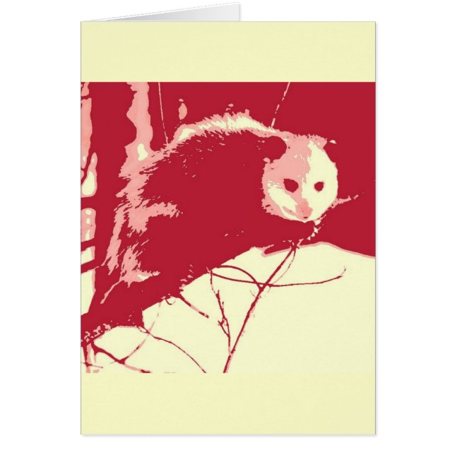 Pop Art Opossum Hälsningskort (Framsidan)