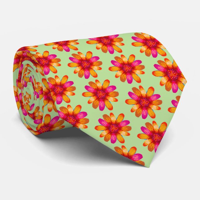 Pop Art Orange Rosa Flowers Mönster, Bright Blommi Slips (Rullad)