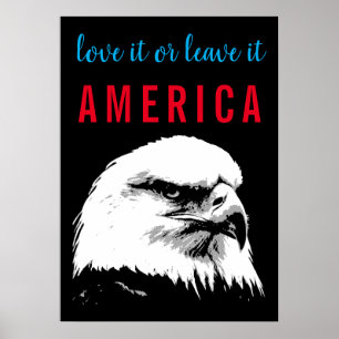 Pop Art Örn Kärlek Lämna America Slogan Säg Poster
