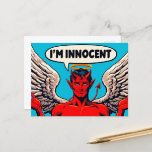 Pop Art Osakligt Djävul Vykort