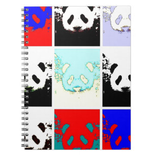 Pop Art Panda Anteckningsbok Med Spiral