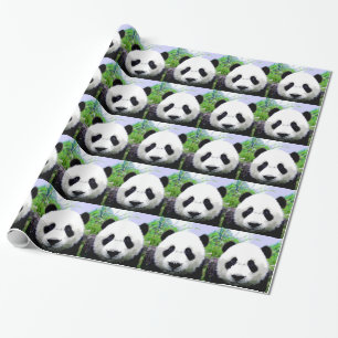 Pop Art Panda julklappspapper Presentpapper