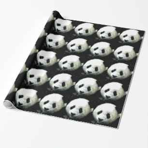 Pop Art Panda julklappspapper Presentpapper