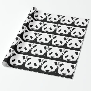 Pop Art Panda julklappspapper Presentpapper