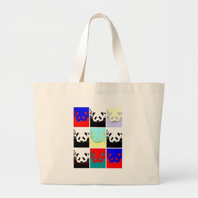 Pop Art Panda Jumbo Tygkasse (Framsidan)