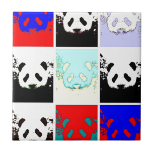 Pop Art Panda Kakelplatta