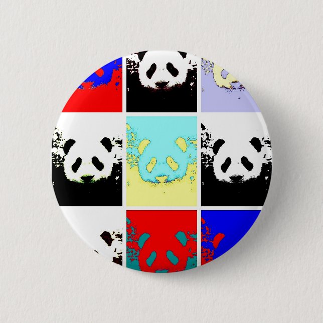 Pop Art Panda Knapp (Framsida)