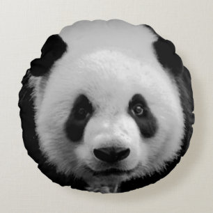 Pop Art Panda Rund Kudde
