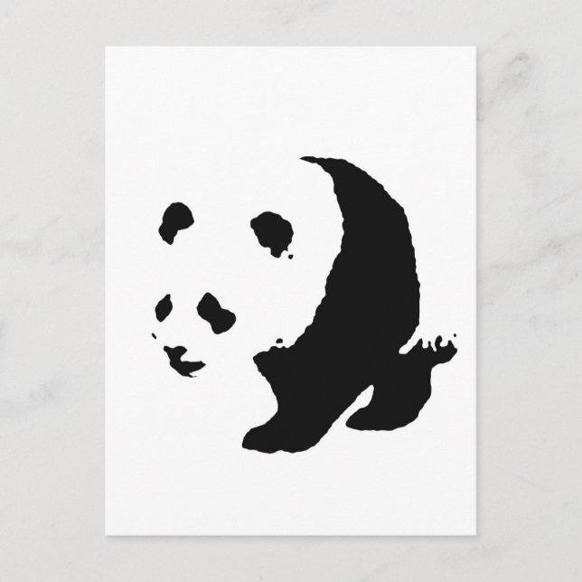 Pop Art Panda Vykort (Framsida)