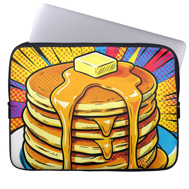 Pop Art-pannkaksstapel Sirap Laptop Fodral (Framsidan)