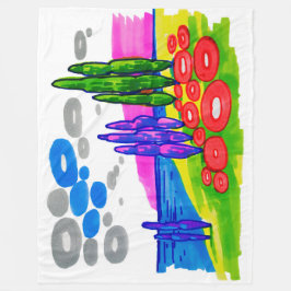 Pop Art Paradise – Bold Graphic Landscape Fleecefilt