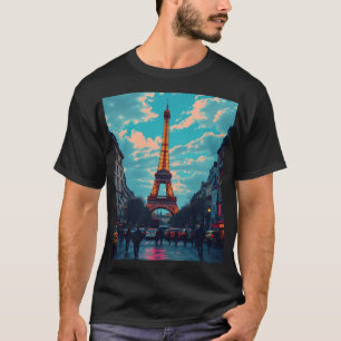 Pop Art Paris - Vibrant Retro Cityscape T Shirt