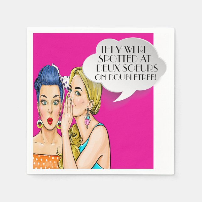 Pop Art Party eller Business Cocktail Napkins Pappersservett (Framsidan)