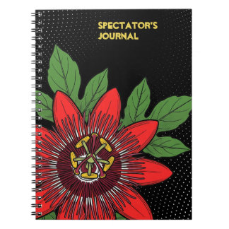 Pop Art Passiflora Coccinea Spiral Anteckningsbok