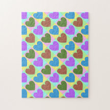 Pop Art Pastellfärgade Hjärtan