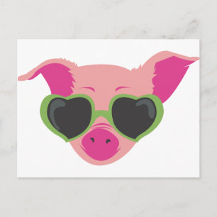 Pop Art Piggy Vykort