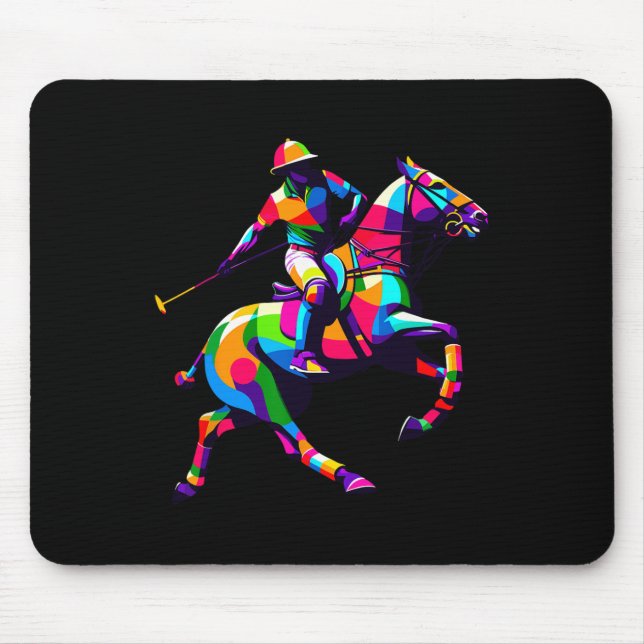 Pop Art Polo  hästar Equestrian Ho Musmatta (Framsidan)