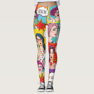 POP ART-poppskopplingar Leggings