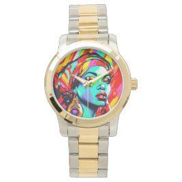Pop Art Porträtt Armbandsur