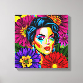 Pop art porträtt canvastryck