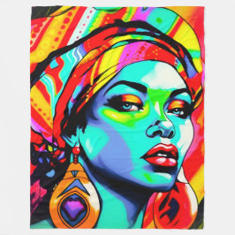 Pop Art Porträtt Fleecefilt