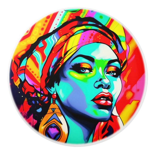 Pop Art Porträtt Knopp (Framsidan)