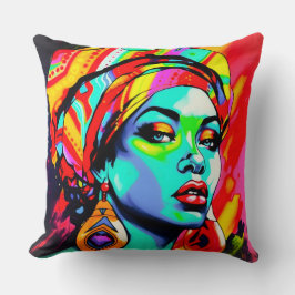 Pop Art Porträtt Kudde