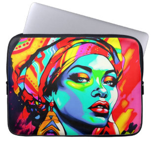 Pop Art Porträtt Laptop Fodral