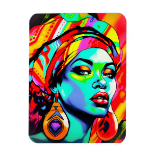 Pop Art Porträtt Magnet