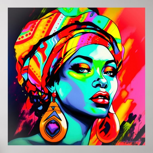 Pop Art Porträtt Poster (Framsidan)