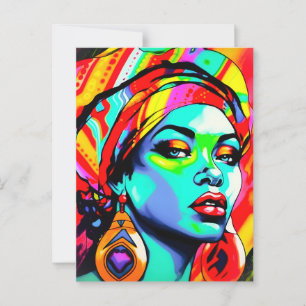 Pop Art Porträtt Vykort