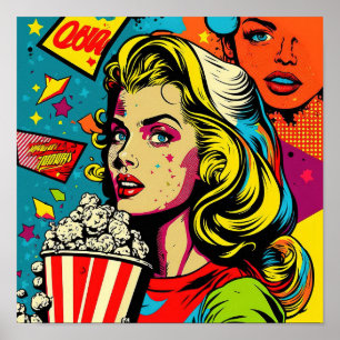 Pop Art Poster - alla amerikanska flickor med PopC